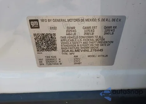 2022 GMC Terrain Fwd Sle from USA, damaged, VIN 3GKALMEV4NL276445